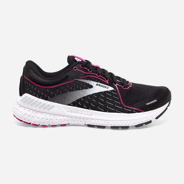 Brooks Adrenaline Gts 21 Womens Walking Shoes - Black/Raspberry Sorbet/DeepPink/Ebony - Philippines